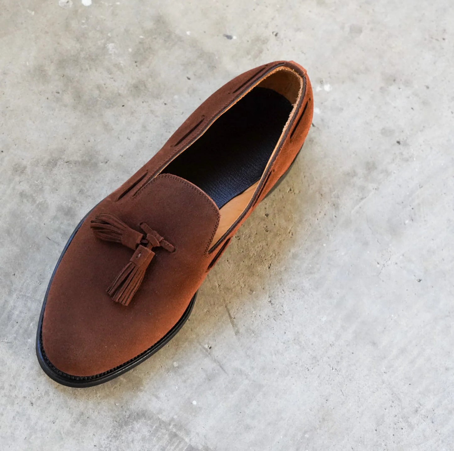 Forme Suede Tassel Loafer goodyear